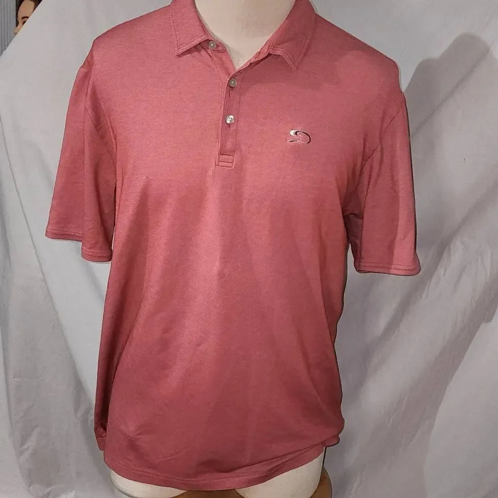 Travis Mathew Mens Pink Polo Shirt XL